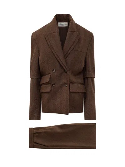 Batakovic Sartorial Double-layered Tailored Outfit In Brown