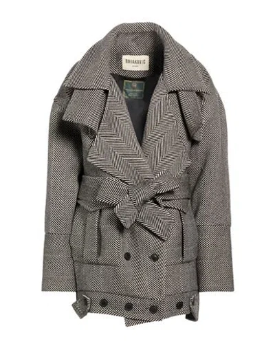 Batakovic Woman Coat Black Size S Wool, Cashmere In Gray