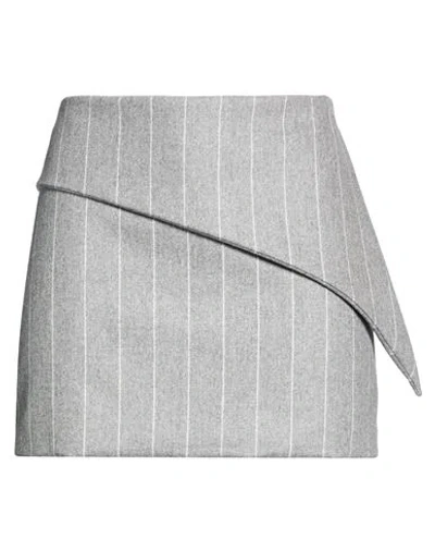 Batakovic Woman Mini Skirt Grey Size S Wool, Cashmere In Gray