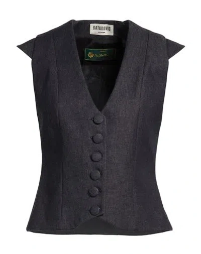 Batakovic Woman Tailored Vest Blue Size S Wool