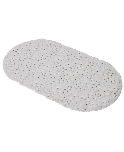 Bath Bliss Non-slip Natural Fiber Bathmat, 26.4" X 14.6" In White