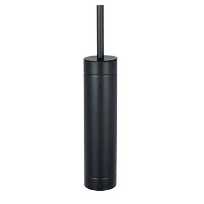 Bath Bliss Slender Toilet Brush With Weighted Base In Black In Matte Black