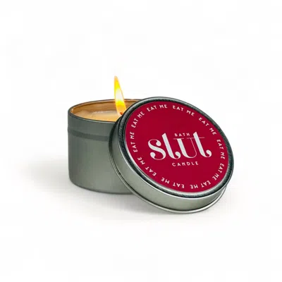 Bath Slut Eat Me Soy Wax Candle - Vanilla In Pink/yellow