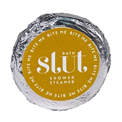 Bath Slut Yellow / Orange Aromatic Shower Steamers - Ten Pack - Bite Me - Citrus In Gray