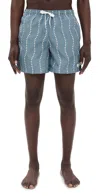 Bather Ash Tidal Current Swim Trunks 5.5 Grey In Grey