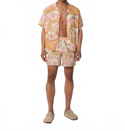 Bather Calypso Swirl Swim Trunk In Orange In Multi