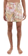 Bather Calypso Swirl Swim Trunks 5 Orange In Orange
