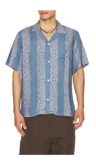 Bather Coral Fiesta Printed Camp Shirt In Blue