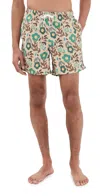 Bather Desert Meadow Swim Trunks 5 Brown In Brown