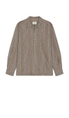 Bather Fringe Leisure Shirt In Gray