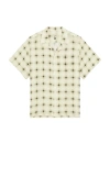 Bather Ivory Digi Plaid Camp Shirt In Multi