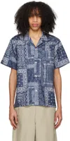 Bather Navy Bandana Shirt In Navy