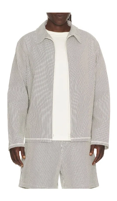 Bather Pinstripe Tour Jacket In Navy