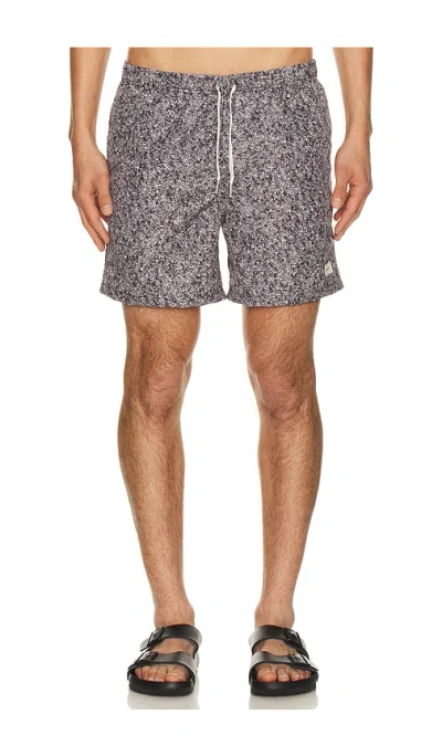 Bather Printed Classic Swim Trunk In Black Particel