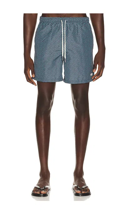 Bather Printed Classic Swim Trunk In Stone Checker