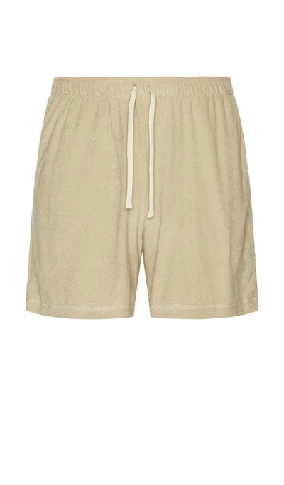 Bather Sand Terry Tour Shorts In Neutral