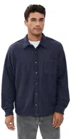 Bather Shaggy Leisure Shirt Blue In Blue