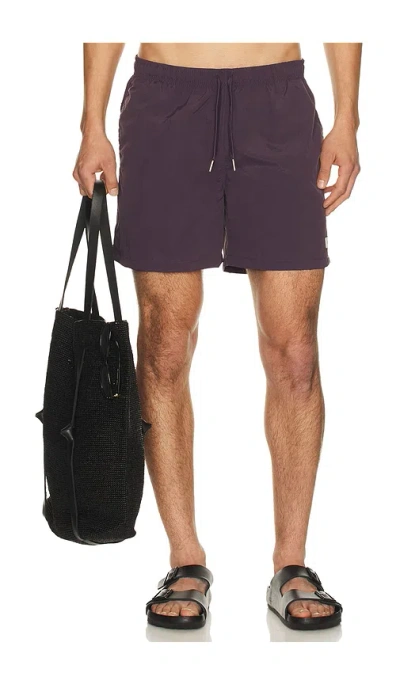 Bather Solid Classic Swim Trunk In Solid Plum