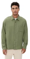 Bather Waffle Leisure Shirt Artichoke In Green