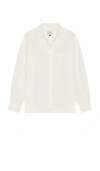 Bather Waffle Leisure Shirt In White