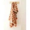 Bathing Culture Bathhouse Check Organic Towel In Clay