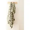 Bathing Culture Bathhouse Check Organic Towel In Sage