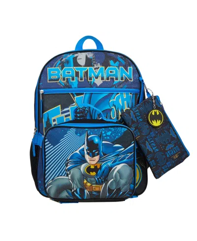 Batman Kids' Boy's 5 Pc Backpack Set In Blue