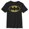 Batman Boy's  Logo Retro Caped Crusader  Graphic T-shirt In Black