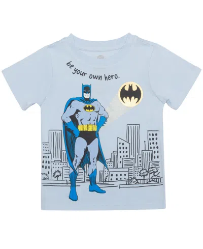 Batman Toddler Boys Short Sleeve T-shirt In Baby Blue