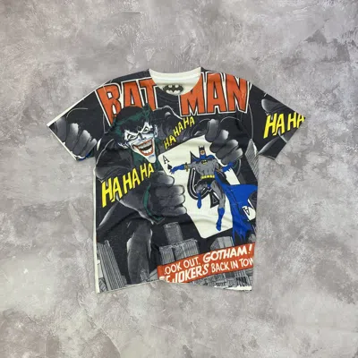 Pre-owned Batman X Vintage Batman Overprint T-shirt In Multicolor