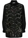 Batsheva Alison Sequin-embellished Blouse In Black