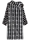 Batsheva All-over Graphic Print Dress In Black
