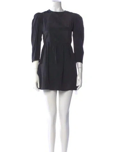 Pre-owned Batsheva Bateau Neckline Mini Dress W/ Tags In Blue