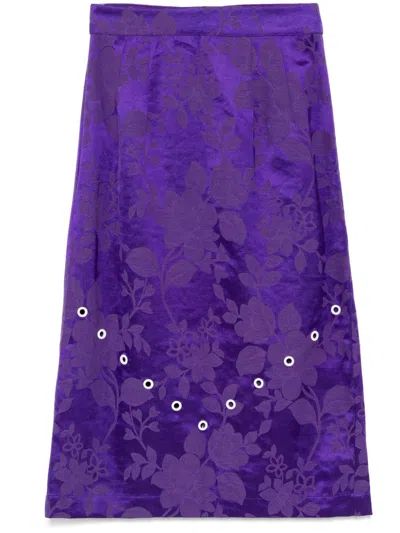 Batsheva Court Skirt In Purple