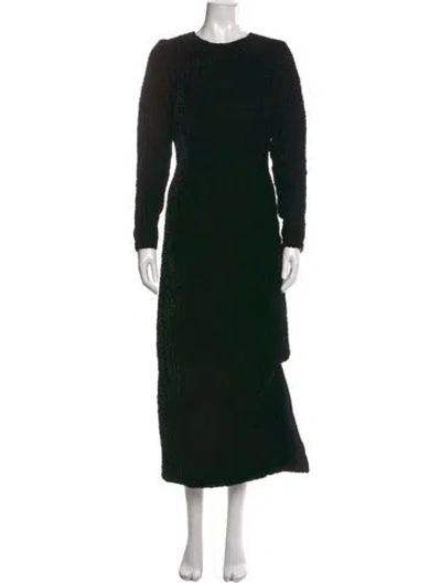 Pre-owned Batsheva Crew Neck Long Dress In Black