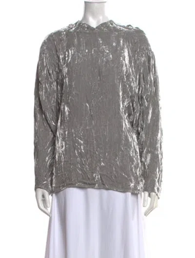 Pre-owned Batsheva Crew Neck Long Sleeve Top In Grey