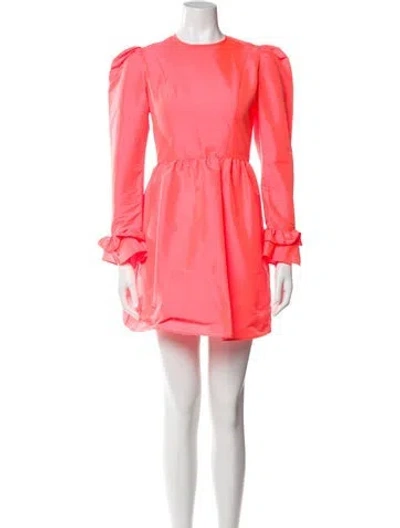 Pre-owned Batsheva Crew Neck Mini Dress In Orange