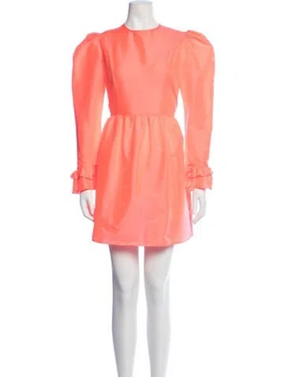 Pre-owned Batsheva Crew Neck Mini Dress In Orange