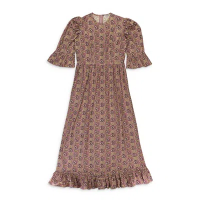 Batsheva Exclusive Long Prairie Purple Day Dress