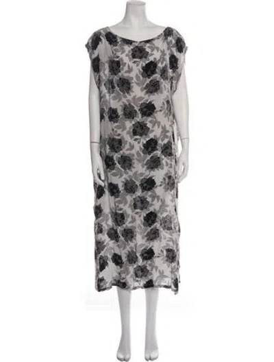 Pre-owned Batsheva Floral Print Long Dress In Multicolor