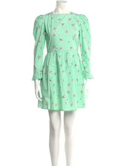 Pre-owned Batsheva Floral Print Mini Dress In Multi