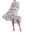 Batsheva Iva Dress In Painted Rose In Multi