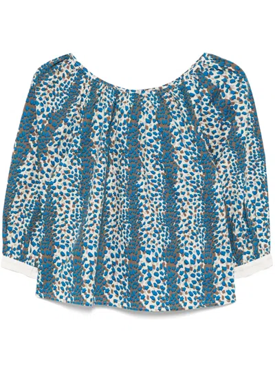 Batsheva Joan Blouse In Blue