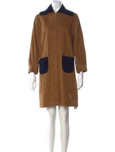 Pre-owned Batsheva Knee-length Dress In Brown