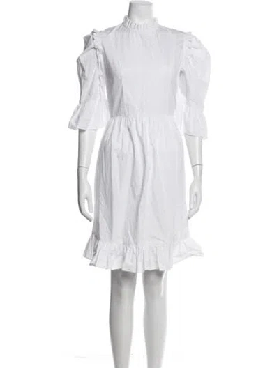 Pre-owned Batsheva Knee-length Dress In White