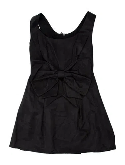 Pre-owned Batsheva Linen Mini Dress In Black