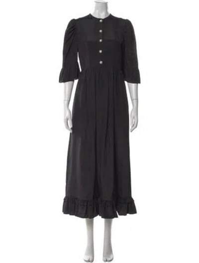 Pre-owned Batsheva Long Dress In Black