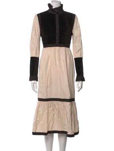 Pre-owned Batsheva Long Dress In Black/neutrals