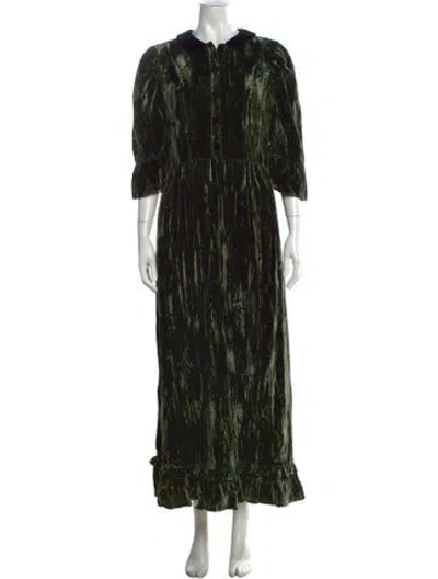 Pre-owned Batsheva Long Dress W/ Tags In Green
