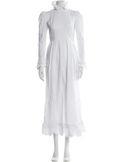 Pre-owned Batsheva Long Dress In White